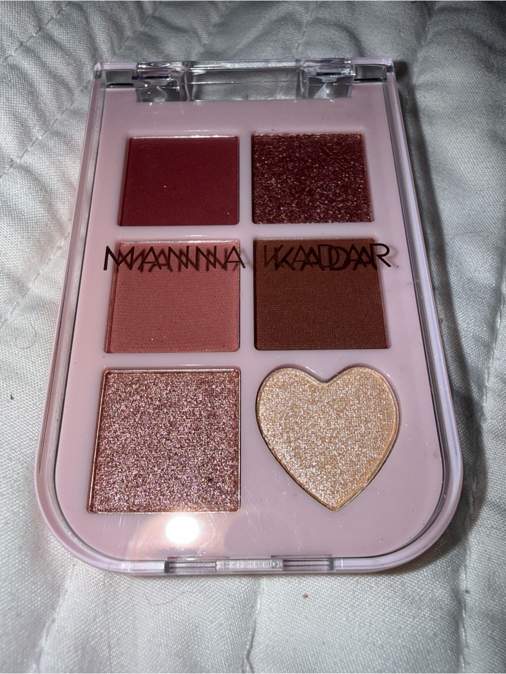 Manna Kadar Pink Mirage Blush Compact with Gold Heart